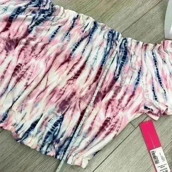Shosho Tie Dye Off The Shoulder Crop Top Size Large NWT - Picture 6 of 8